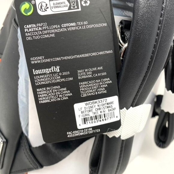 DISNEY Loungefly Nightmare Before Christmas String Lights Glow Mini Backpack - Picture 7 of 10